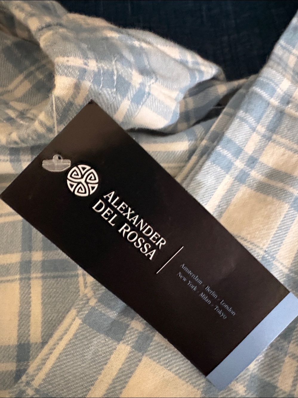Cotton Alexander Del Rossa Plaid Pajama Lounge Pants waist 21 in 32 inseam - Picture 2 of 4